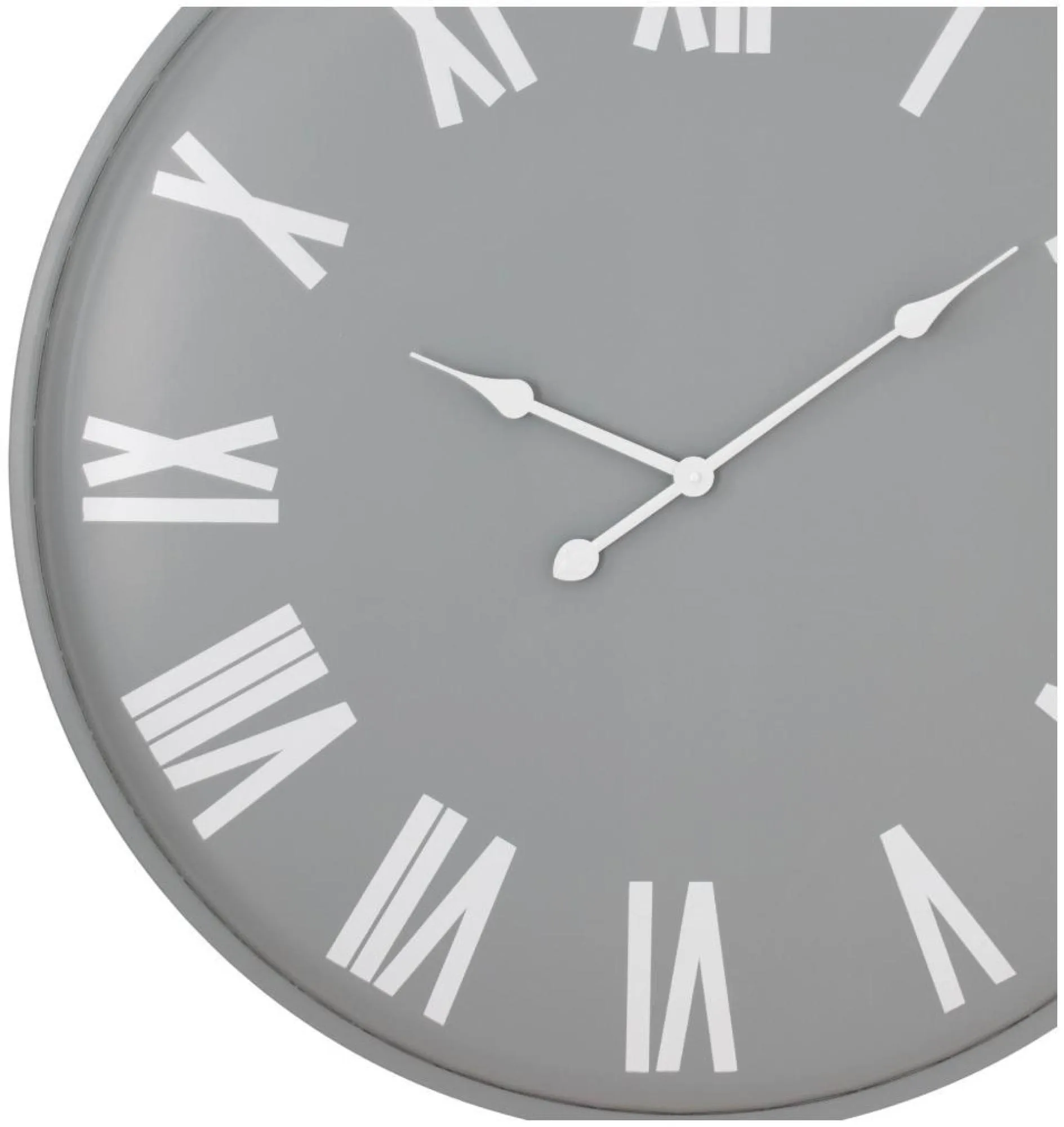Devonport Large Wall Clock - Grey, Metal