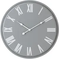 Devonport Wall Clock - Grey, Metal