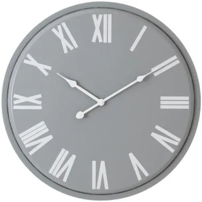 Devonport Wall Clock - Grey, Metal image
