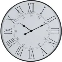 Embossed Station Clock - White