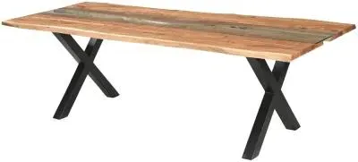 Fremantle Edge River Dining Table - Brown, Acacia Wood