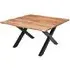 Fremantle Edge Square Dining Table - Brown, Acacia Wood