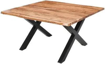 Fremantle Edge Square Dining Table - Brown, Acacia Wood