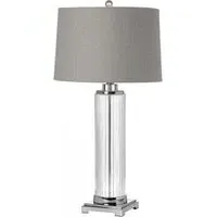 Hamilton Glass Table Lamp - Silver