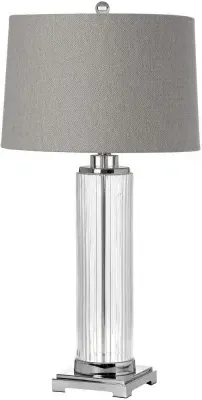 Hamilton Glass Table Lamp - Silver image