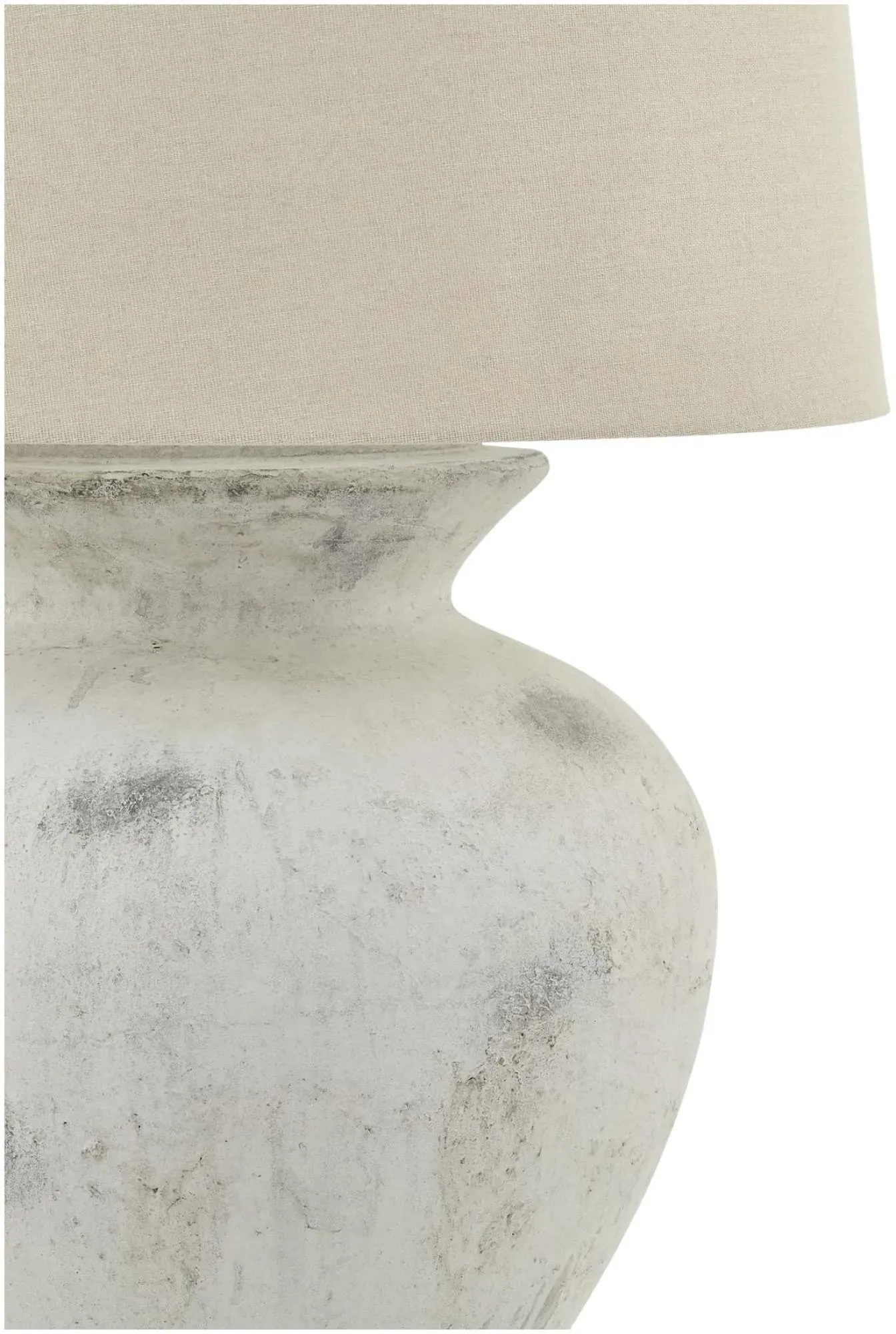 Hastings Antique Lamp - White and Grey, Ceramic