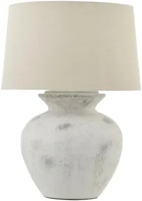 Hastings Antique Lamp - White and Grey, Ceramic image