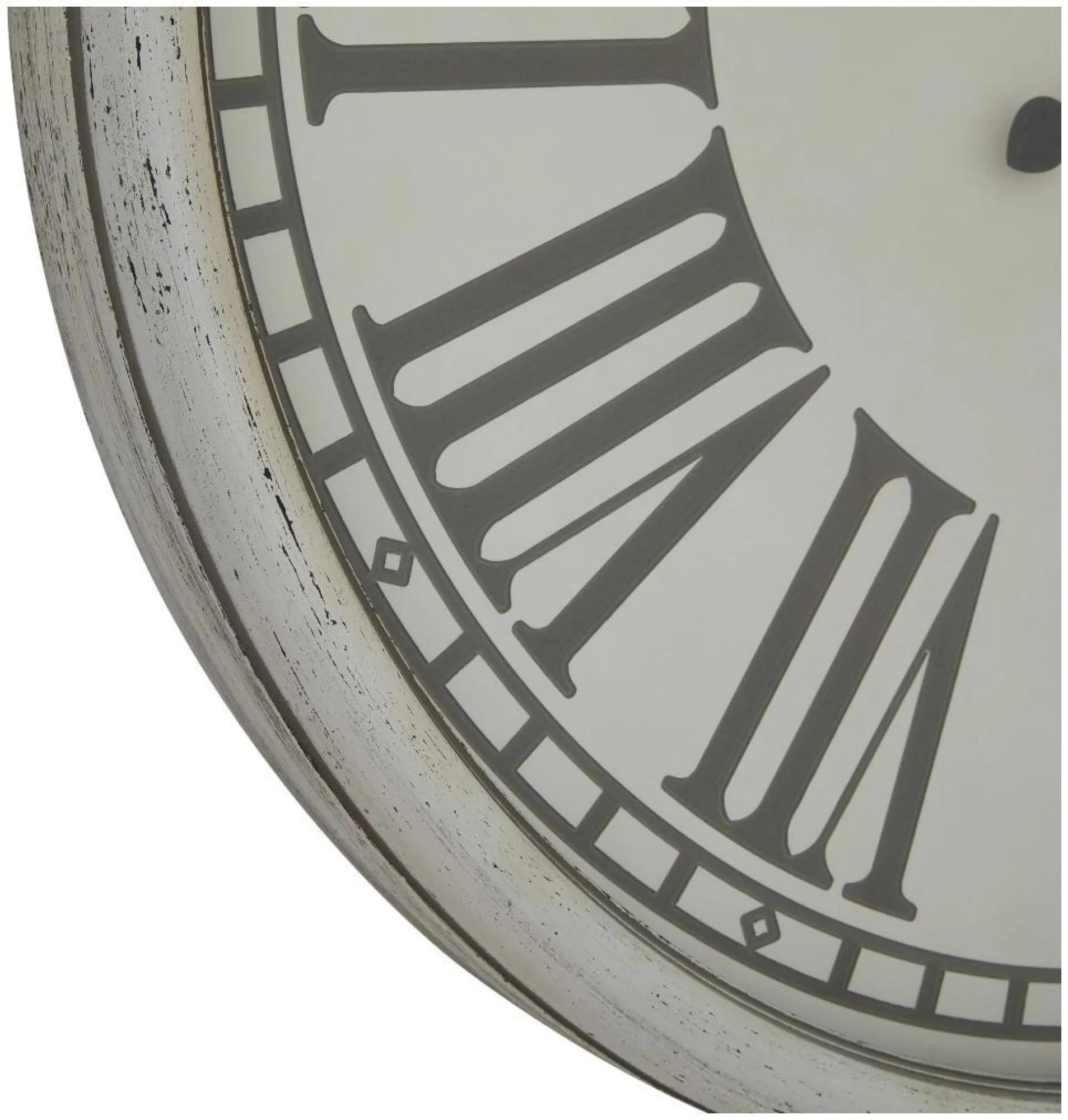 Hill Interiors Embossed Wall Clock - White, Metal