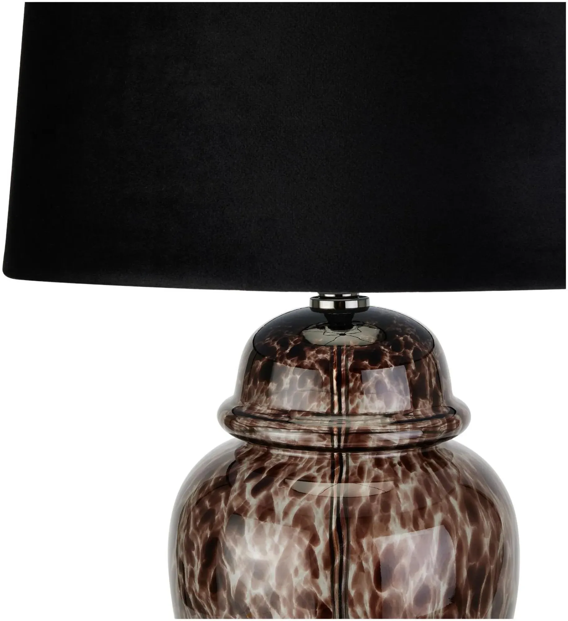 Hill Interiors Glass Dapple Acanthus Lamp - Black