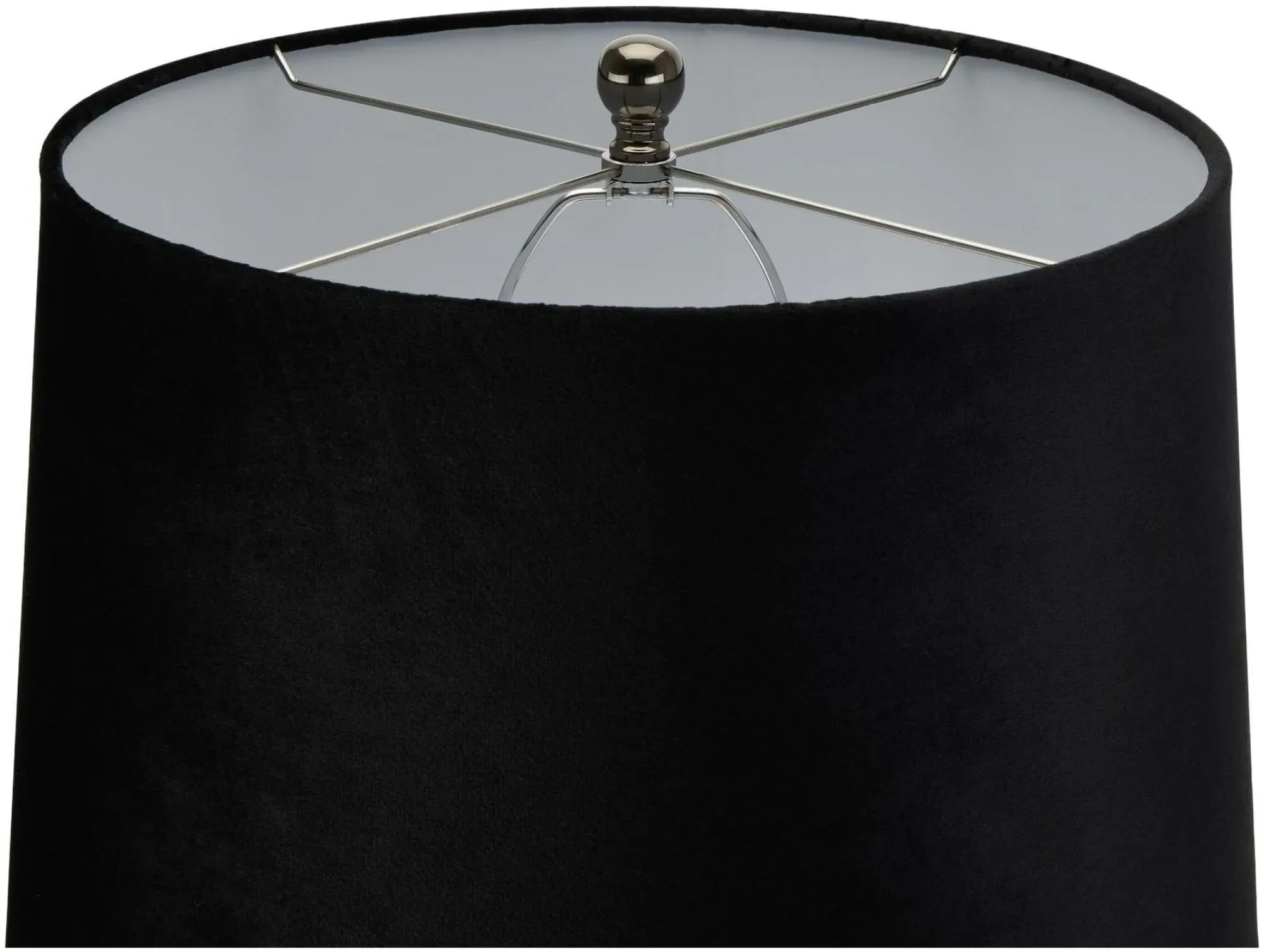 Hill Interiors Glass Dapple Acanthus Lamp - Black