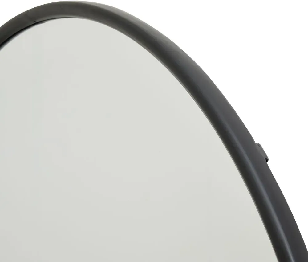 Hill Interiors Large Circular Wall Mirror - Black, Metal