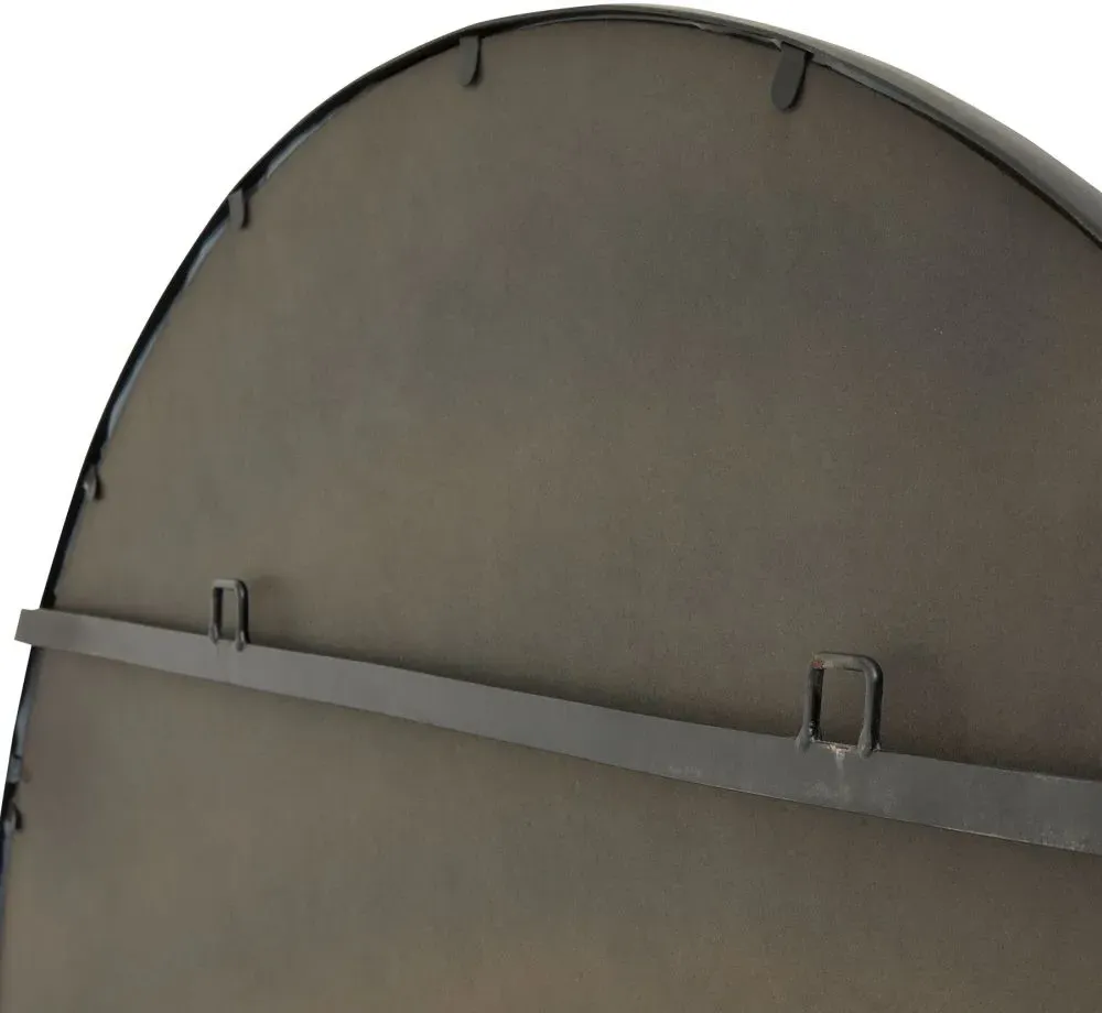 Hill Interiors Large Circular Wall Mirror - Black, Metal