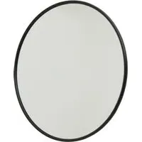 Hill Interiors Large Circular Wall Mirror - Black, Metal