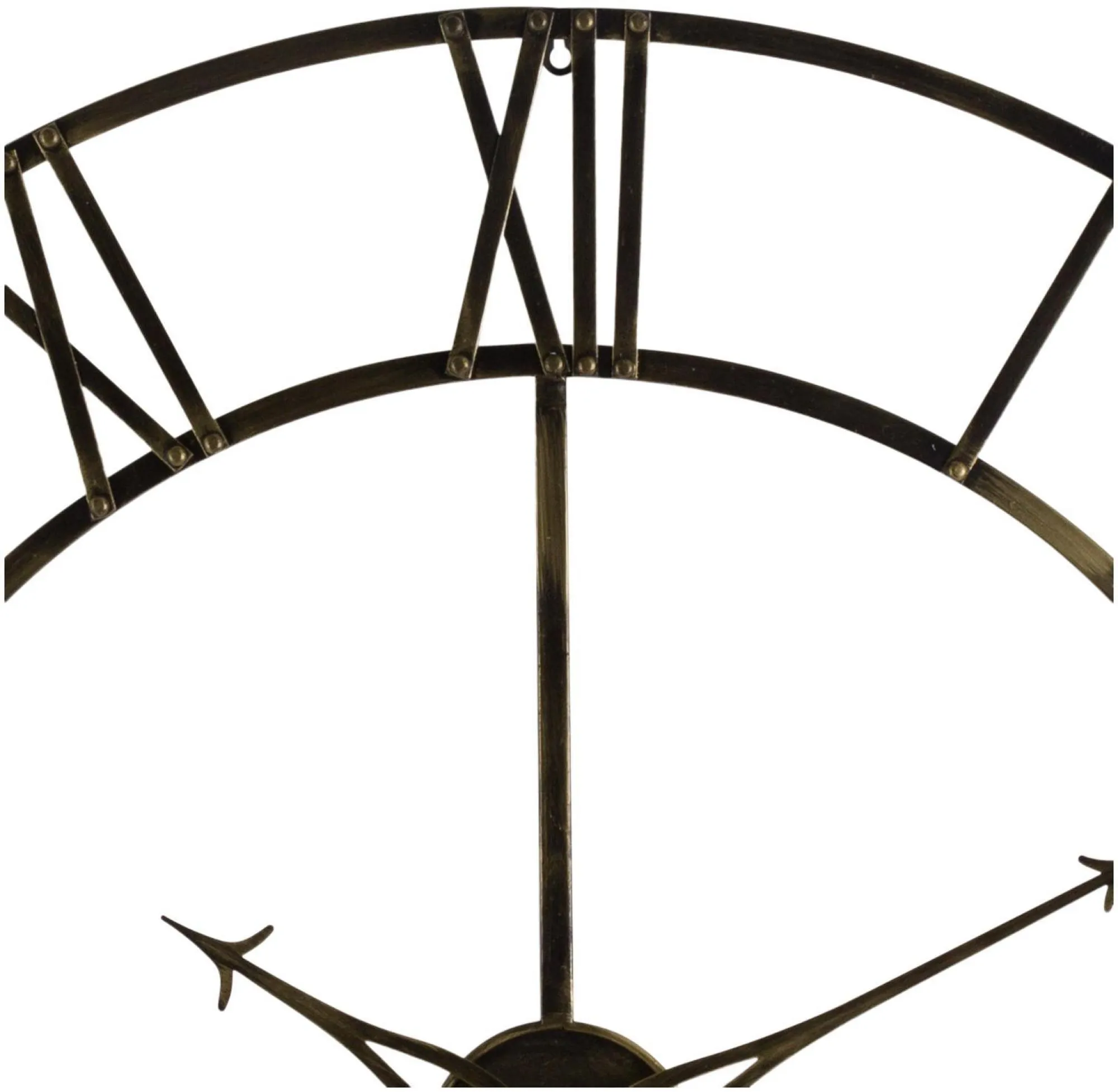 Hill Interiors Large Skeleton Clock - Brass Metal