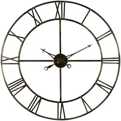 Hill Interiors Large Skeleton Clock - Brass Metal image