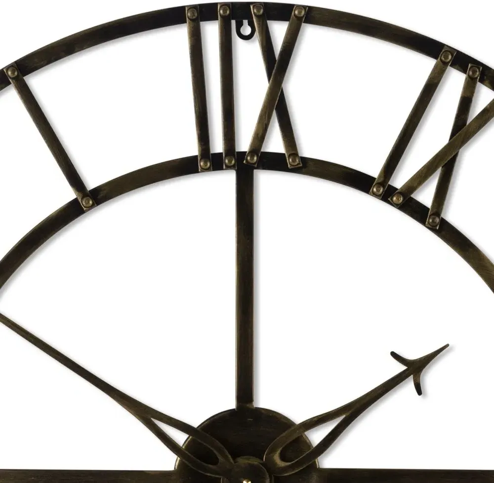 Hill Interiors Small Skeleton Clock - Antique Brass