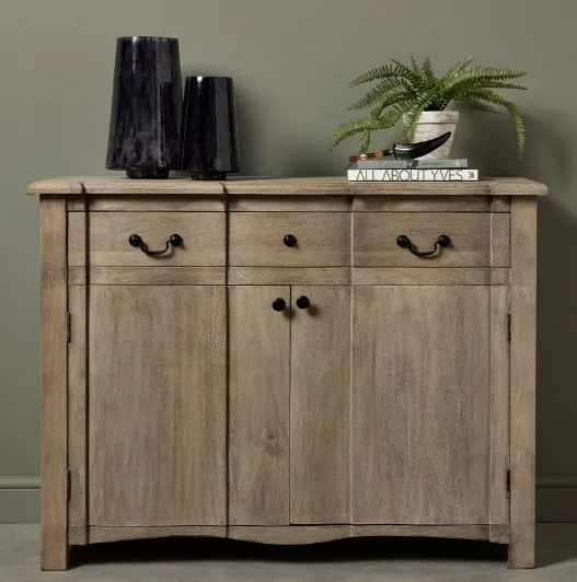 Kingaroy 120cm Sideboard with 3 Drawers 2 Doors - Brown