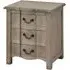 Kingaroy 3 Drawer Bedside Cabinet - Brown