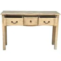 Kingaroy 3 Drawer Console Table - Brown