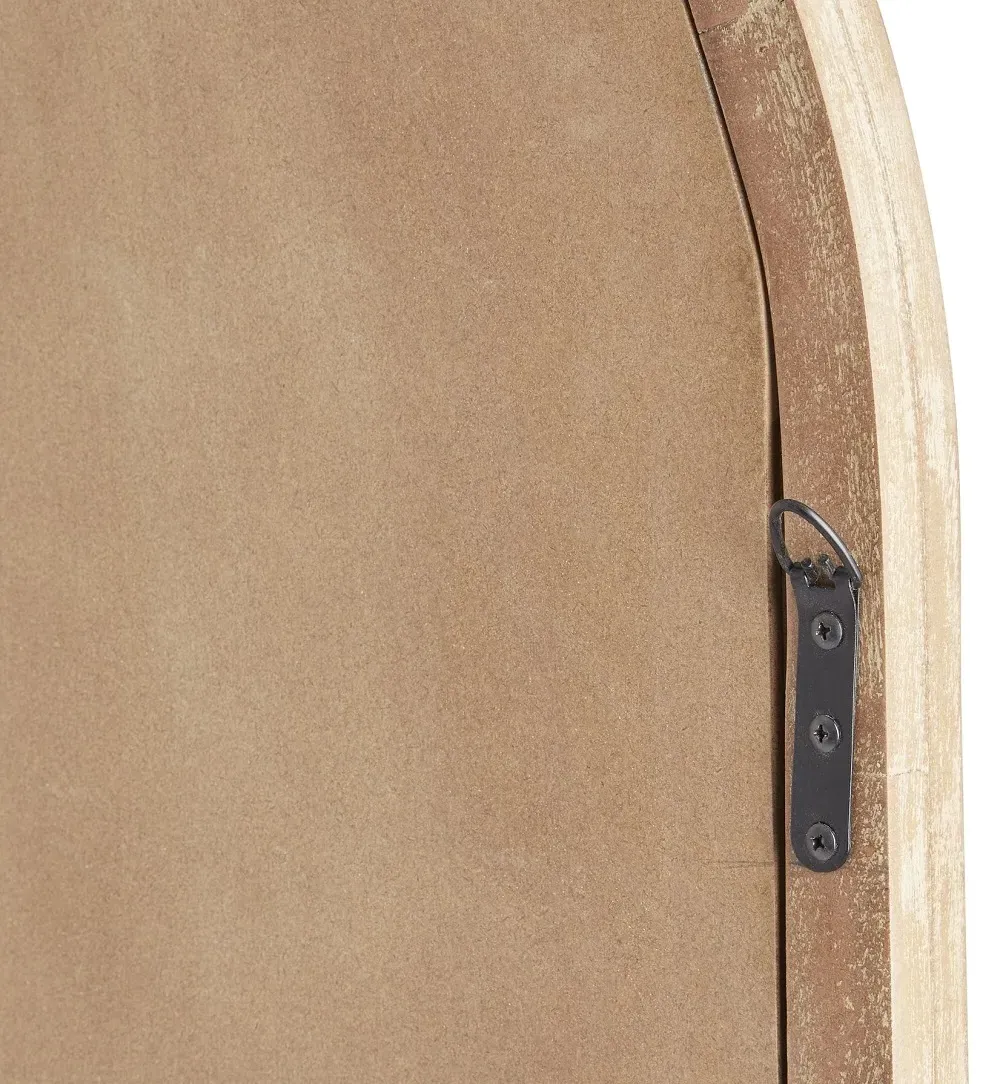 Kingaroy Arched Paned Wall Mirror - Brown