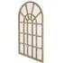 Kingaroy Arched Paned Wall Mirror - Brown