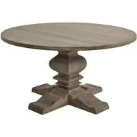 Kingaroy Round Pedestal Dining Table - Brown, Wood