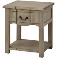 Kingaroy Side Table with Drawer - Brown