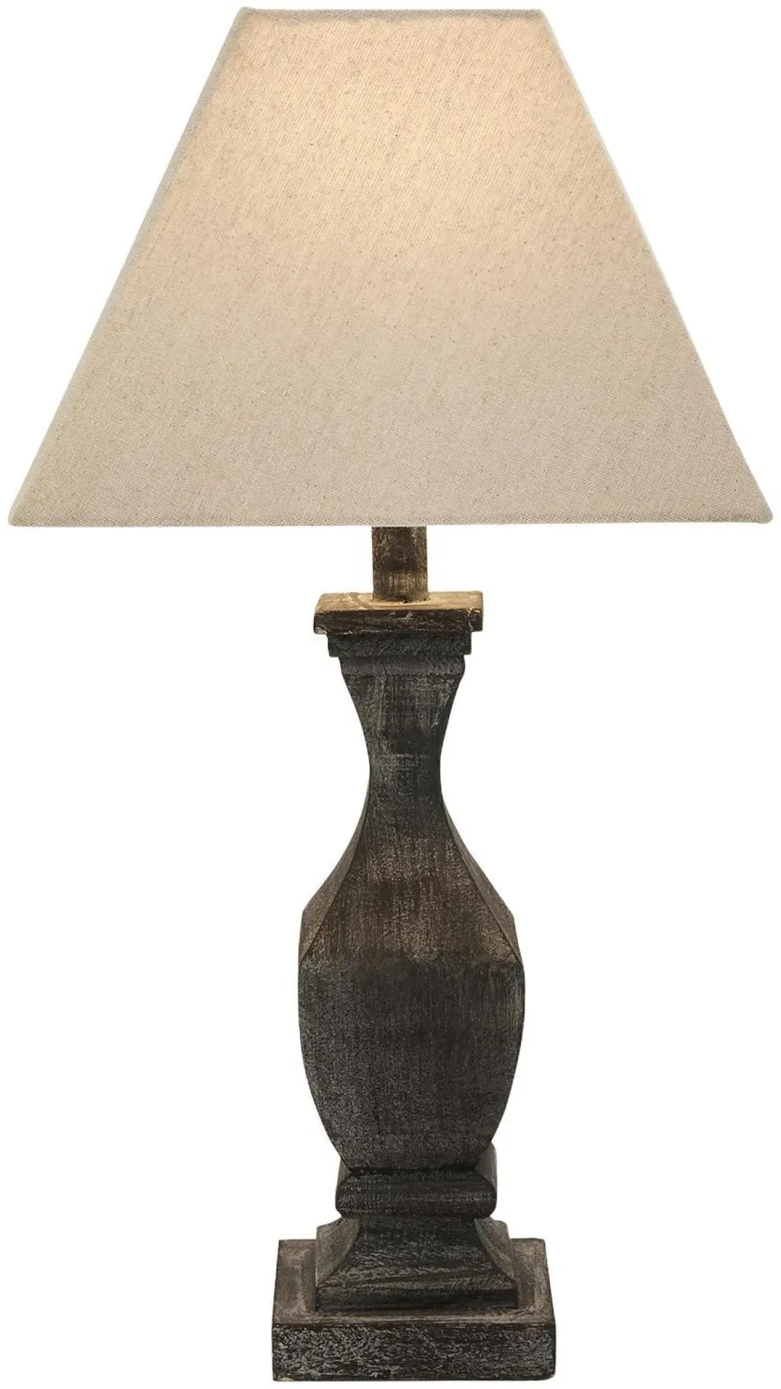 Kyneton Fluted Table Lamp - Brown, Wood