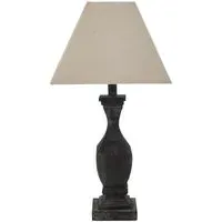 Kyneton Fluted Table Lamp - Brown, Wood