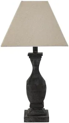 Kyneton Fluted Table Lamp - Brown, Wood image