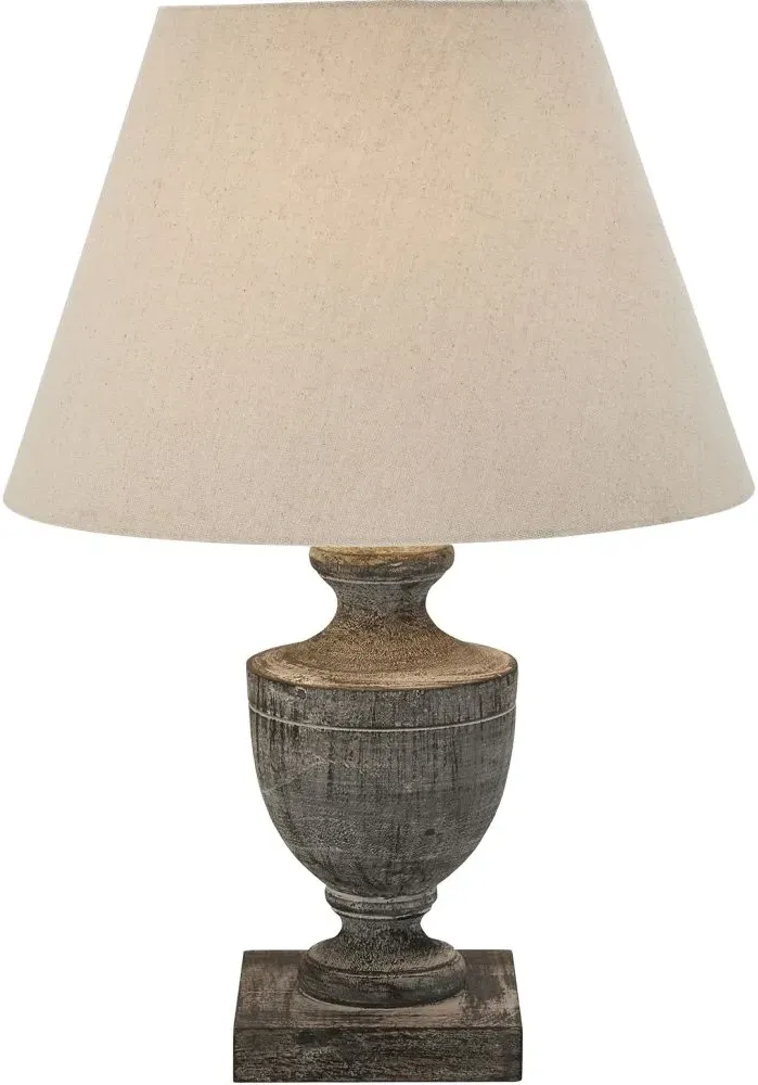 Kyneton Urn Table Lamp - Brown, Wood