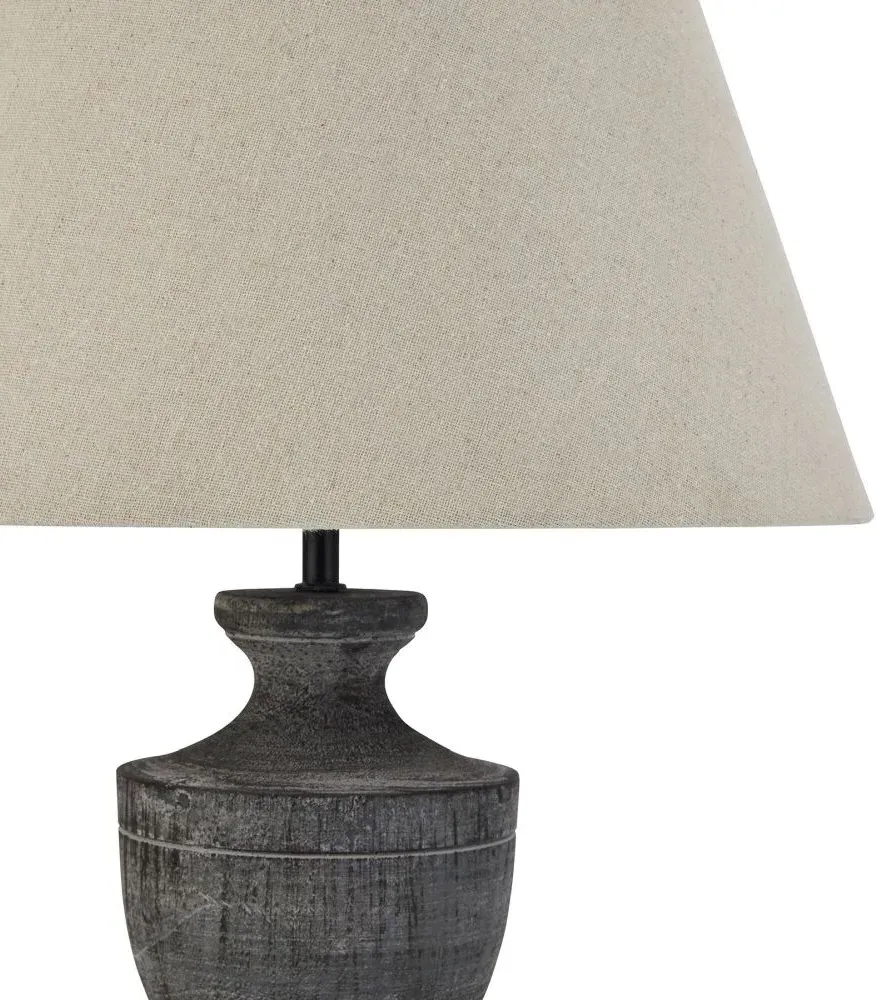 Kyneton Urn Table Lamp - Brown, Wood