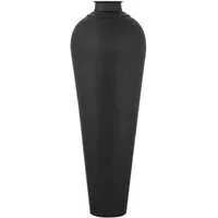 Large Hammered Vase with Lid - Black, Metal