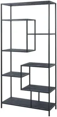 Large Multi Shelf Unit - Black, Metal image