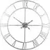 Large Silver Foil Skeleton Wall Clock - Silver