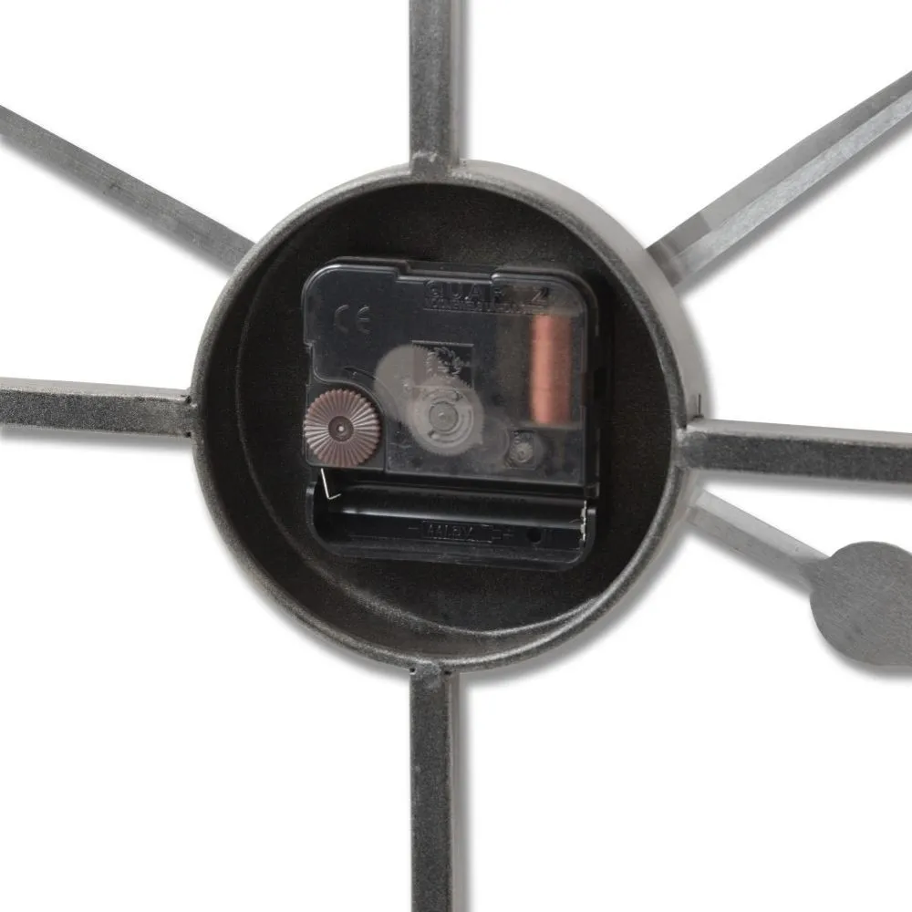 Large Skeleton Wall Clock - Silver