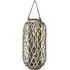 Large Standing Wicker Lantern - Brown
