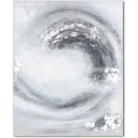 Liverpool Hand Painted Canvas - Silver, Grey