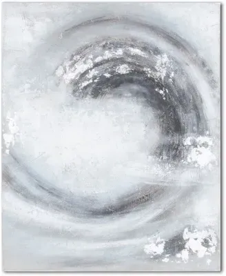 Liverpool Hand Painted Canvas - Silver, Grey image