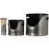 Log and Kindling Buckets with Matchstick Holder - Silver