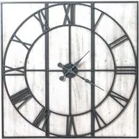 Loxton Panelled Wall Clock - Silver