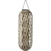 Mackay Standing Wicker Lantern - Brown