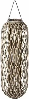 Mackay Standing Wicker Lantern - Brown
