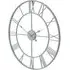 Metal Skeleton Wall Clock - Grey
