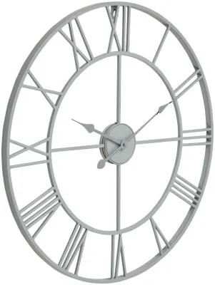 Metal Skeleton Wall Clock - Grey image