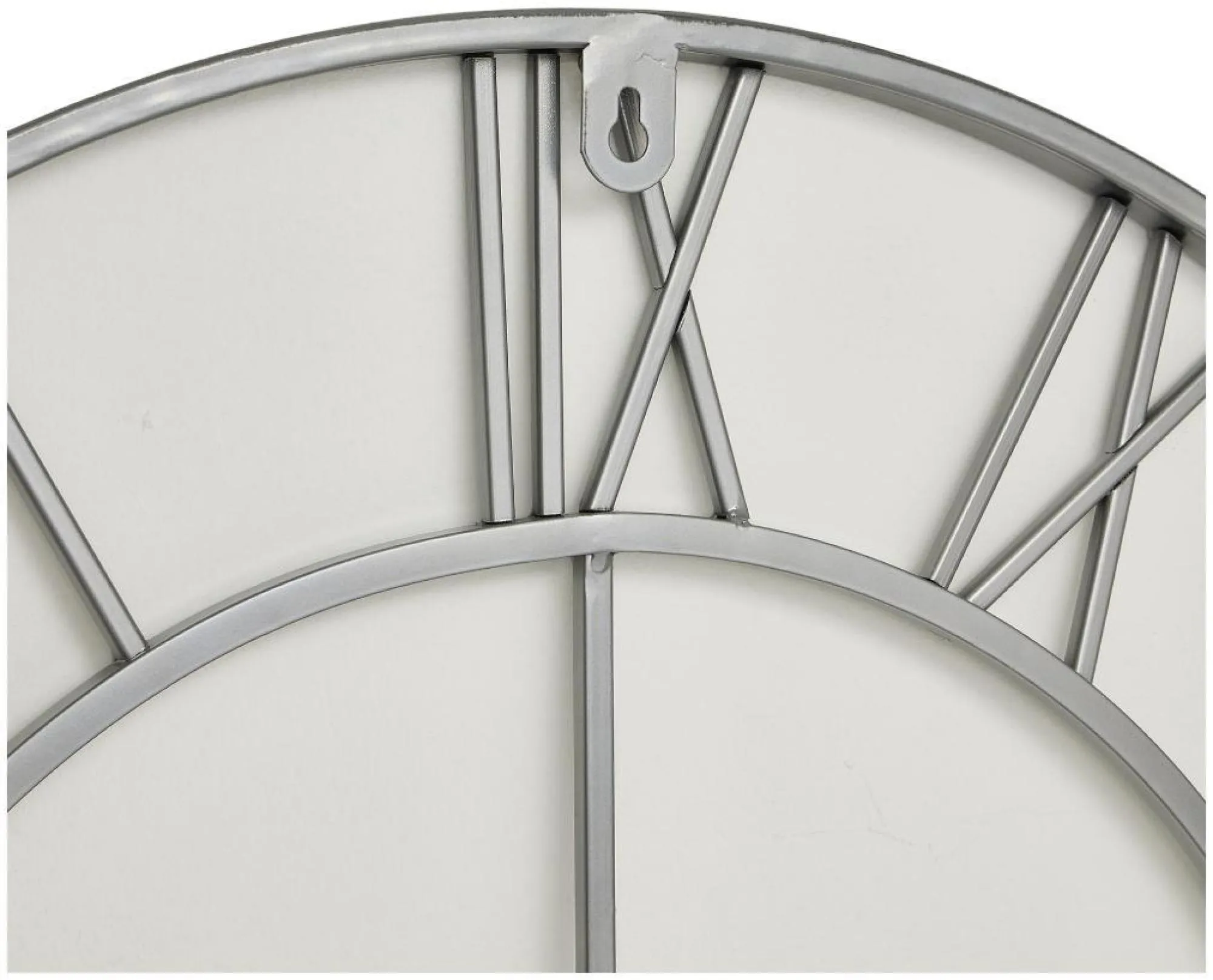 Metal Skeleton Wall Clock - Silver