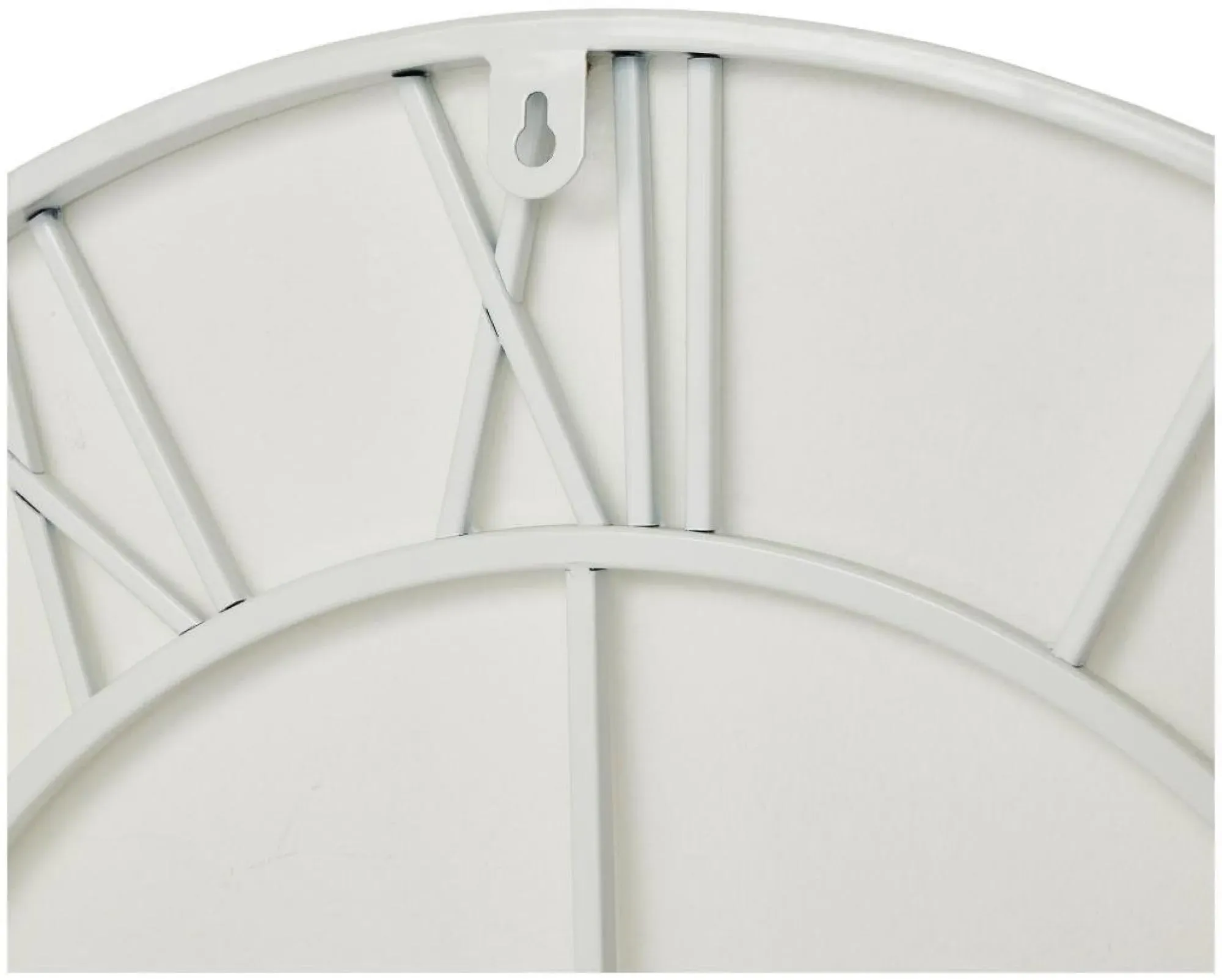 Metal Skeleton Wall Clock - White