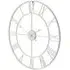 Metal Skeleton Wall Clock - White