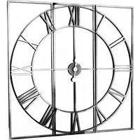 Millicent Mirrored Wall Clock - Silver