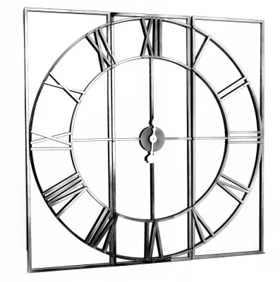 Millicent Mirrored Wall Clock - Silver image